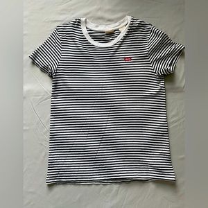 Levi’s black and white striped tee